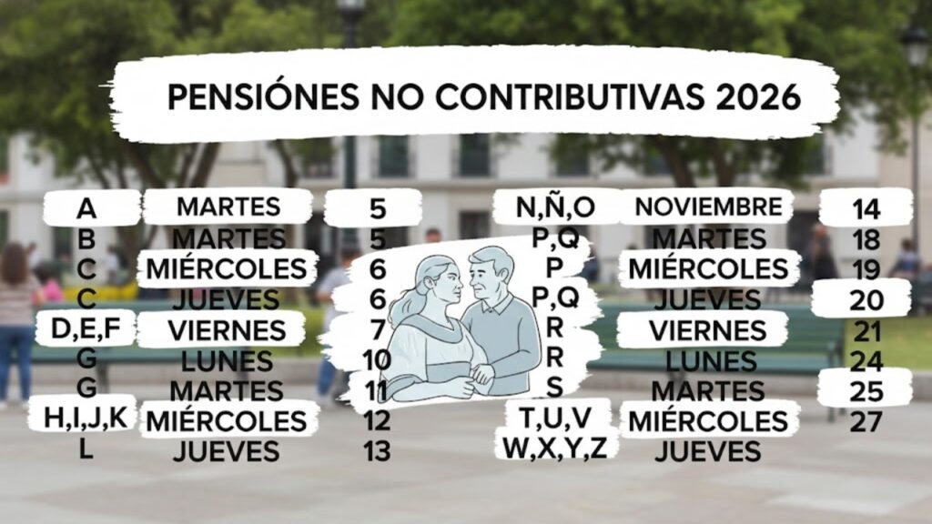 Pensiones no contributivas 2026: fechas de cobro y trámites desde enero